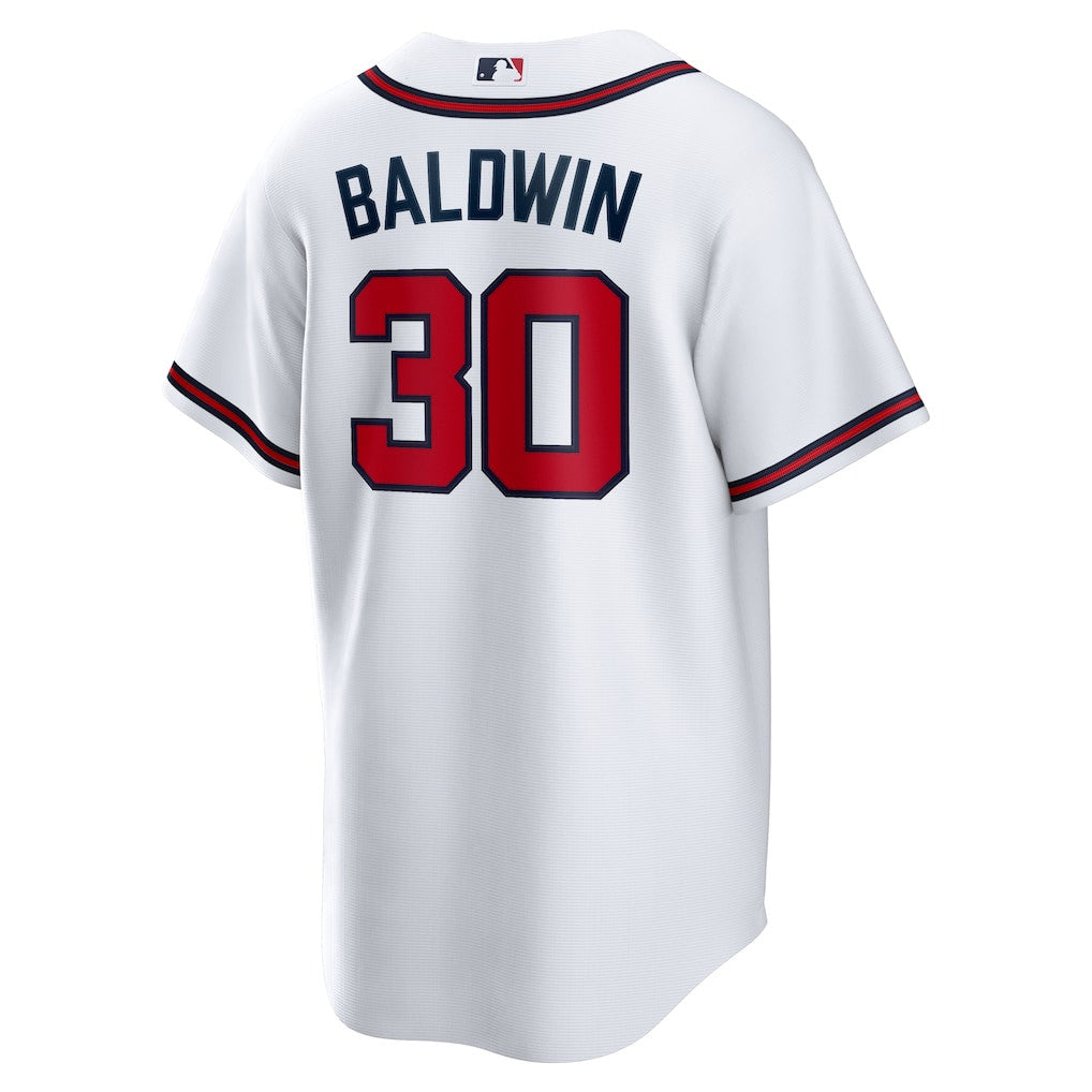 Drake Baldwin 30 Atlanta Braves Home Men Jersey - White