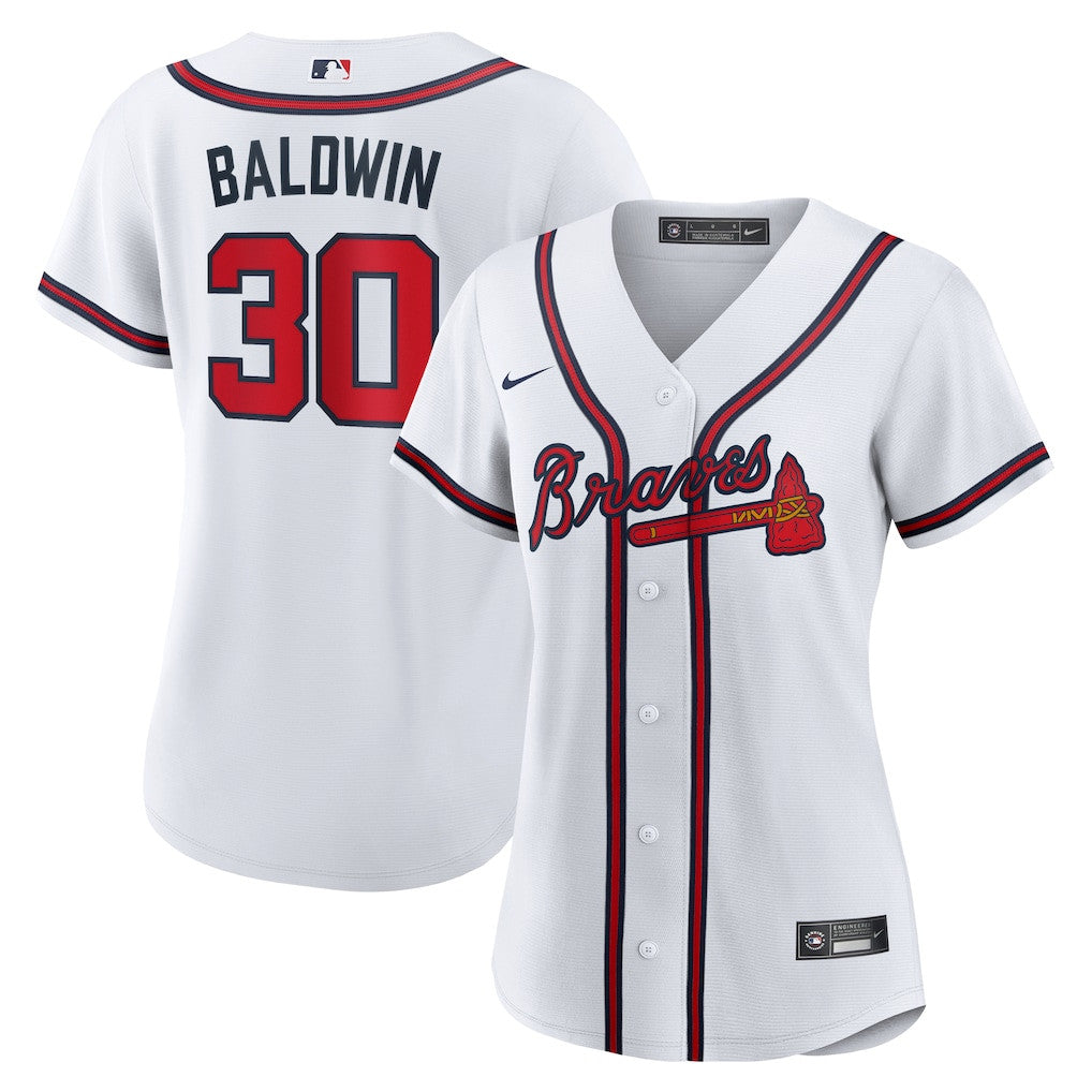 Drake Baldwin 30 Atlanta Braves Women's Home Jersey - White