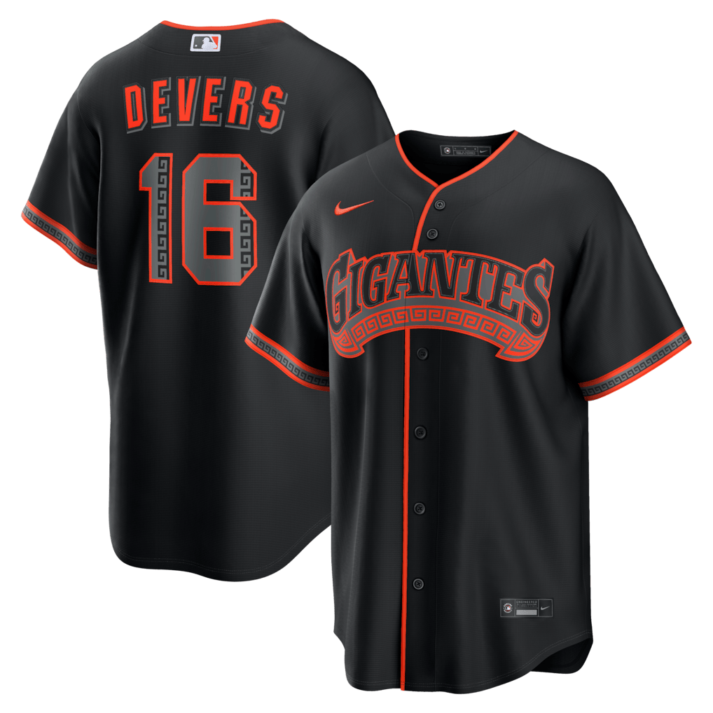 Rafael Devers 16 San Francisco Giants Black Alternate Jersey - Men