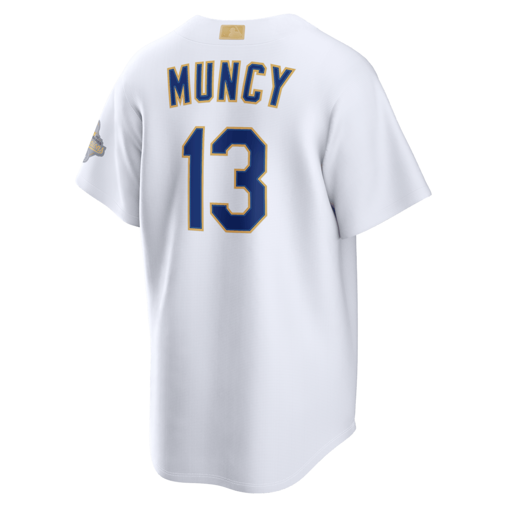Max Muncy 13 Los Angeles Dodgers 2026 Gold Collection Stadium Men Jersey - White