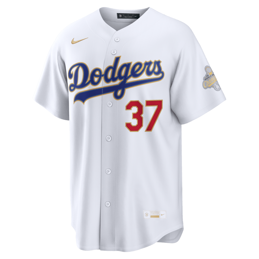 Teoscar Hernández 37 Los Angeles Dodgers 2026 Gold Collection Stadium Men Jersey - White