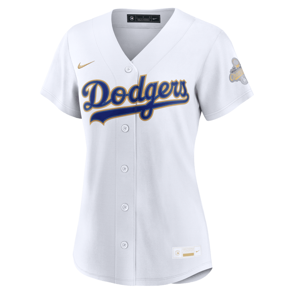 Los Angeles Dodgers Women's 2026 Gold Collection Stadium Jersey - White