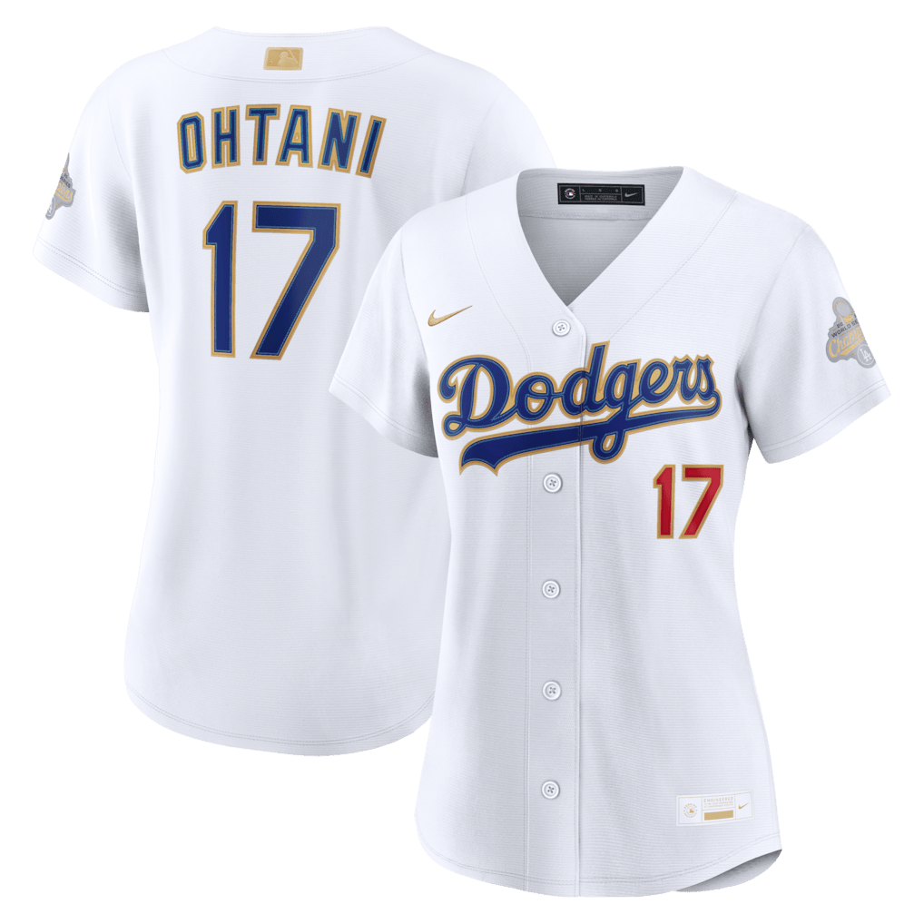 Shohei Ohtani 17 Los Angeles Dodgers Women's 2026 Gold Collection Stadium Jersey - White