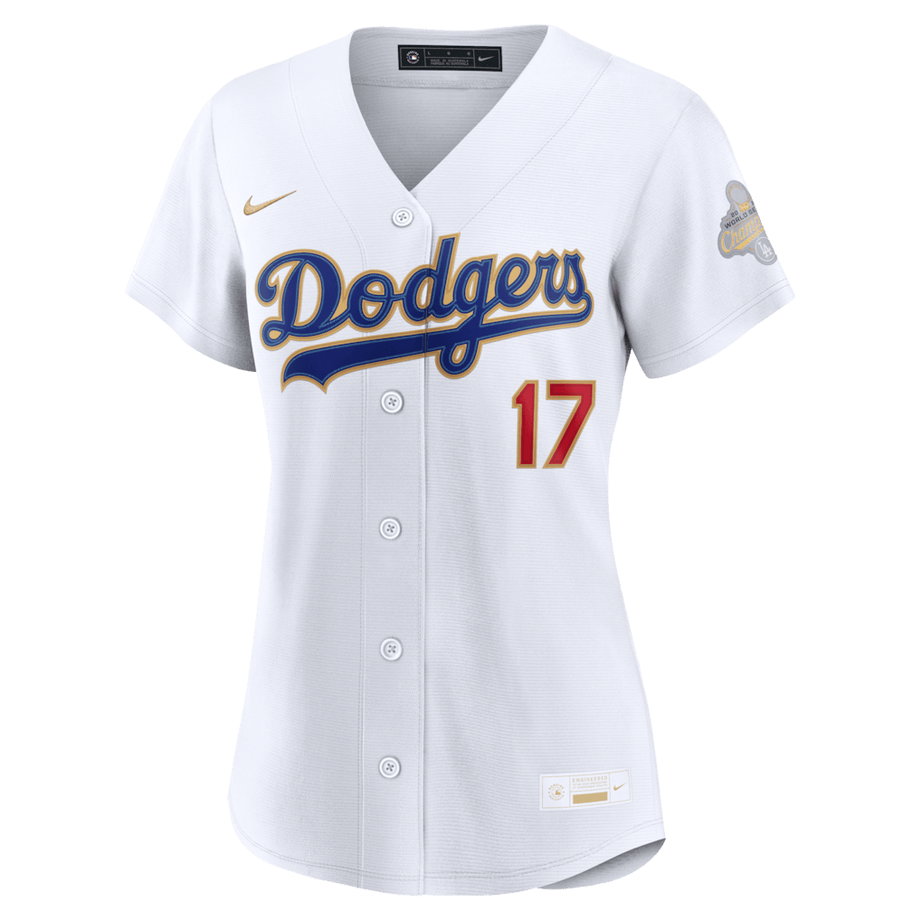 Shohei Ohtani 17 Los Angeles Dodgers Women's 2026 Gold Collection Stadium Jersey - White