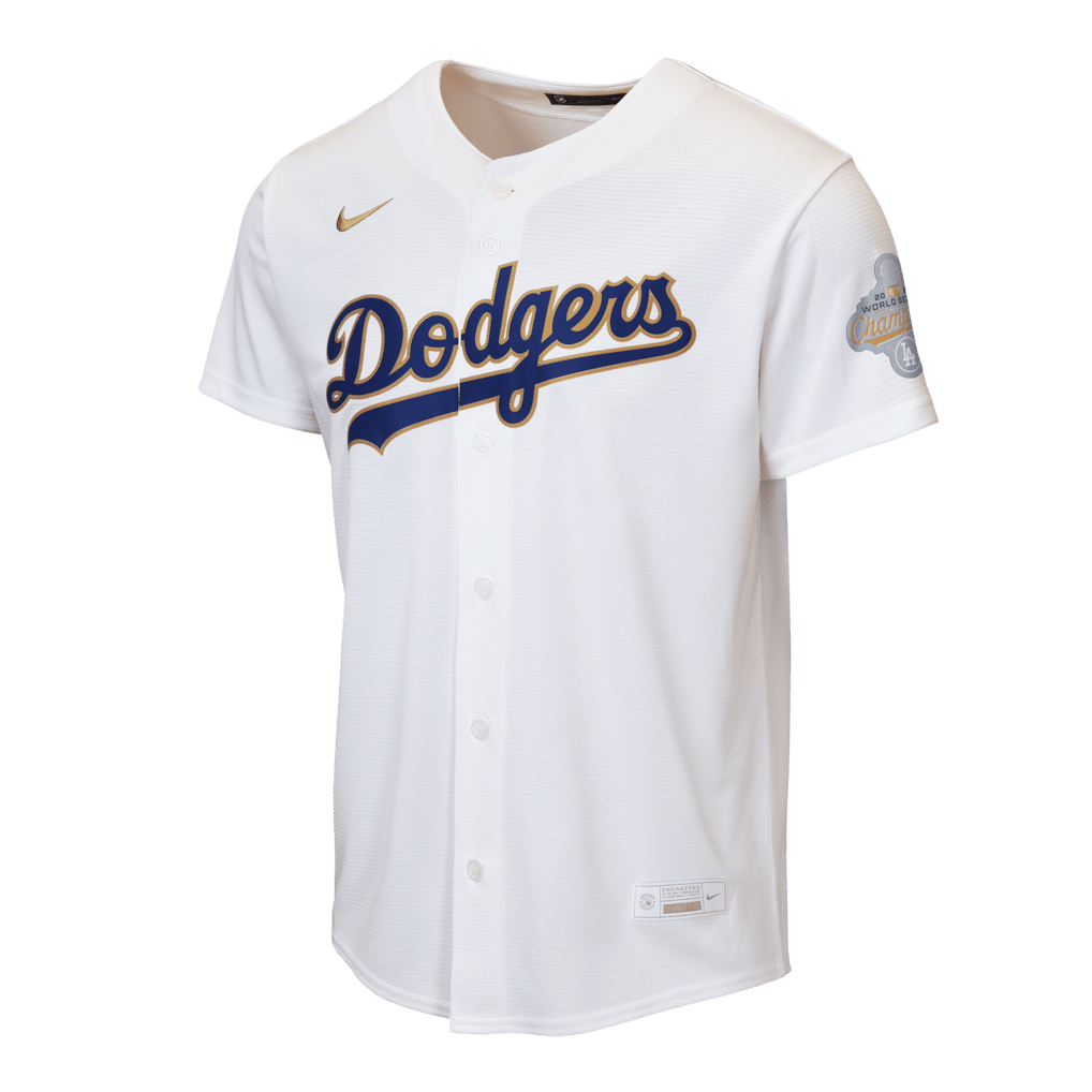 Los Angeles Dodgers 2026 Gold Collection Home YOUTH Jersey - White