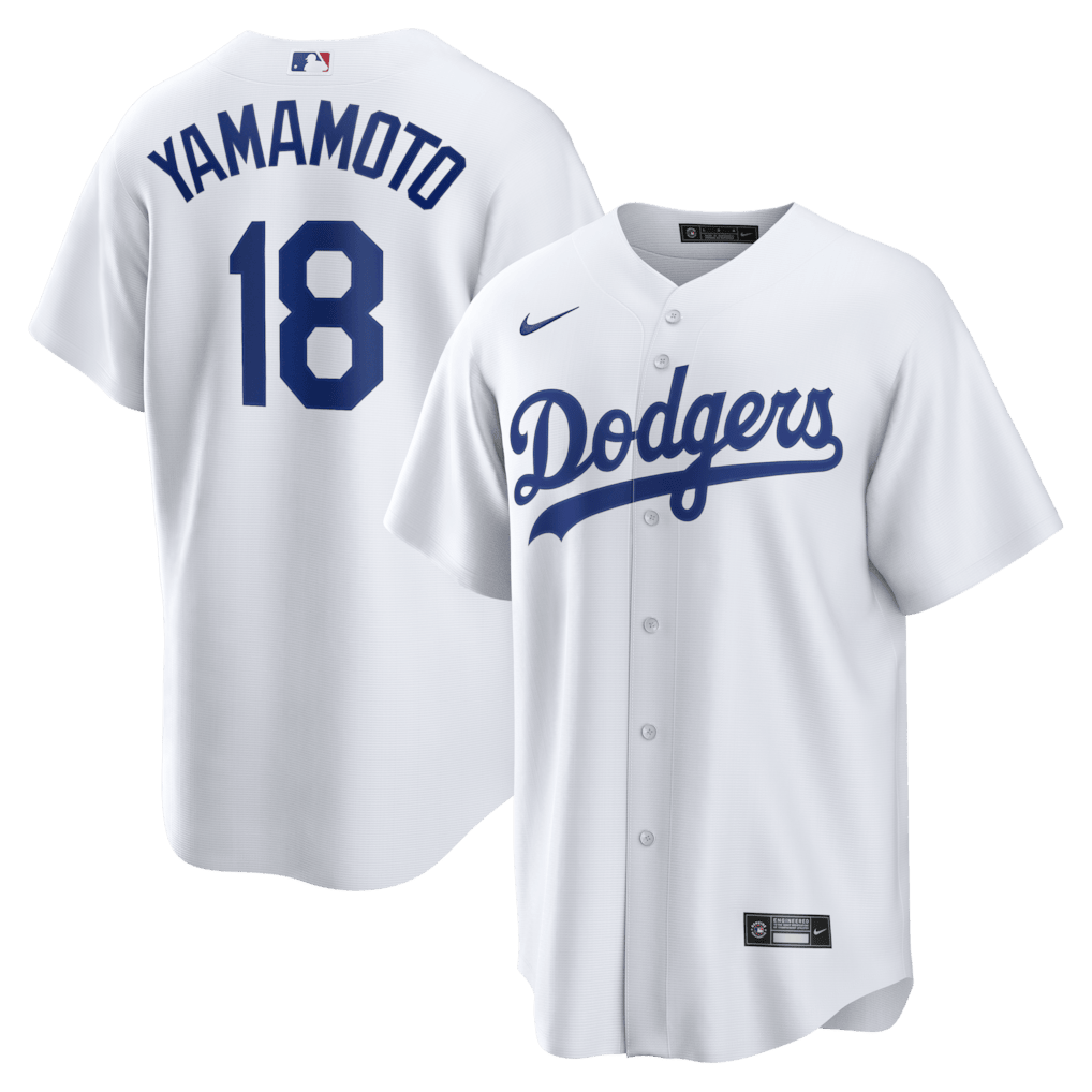 Yoshinobu Yamamoto 18 Los Angeles Dodgers 2026 Home Men Jersey - White