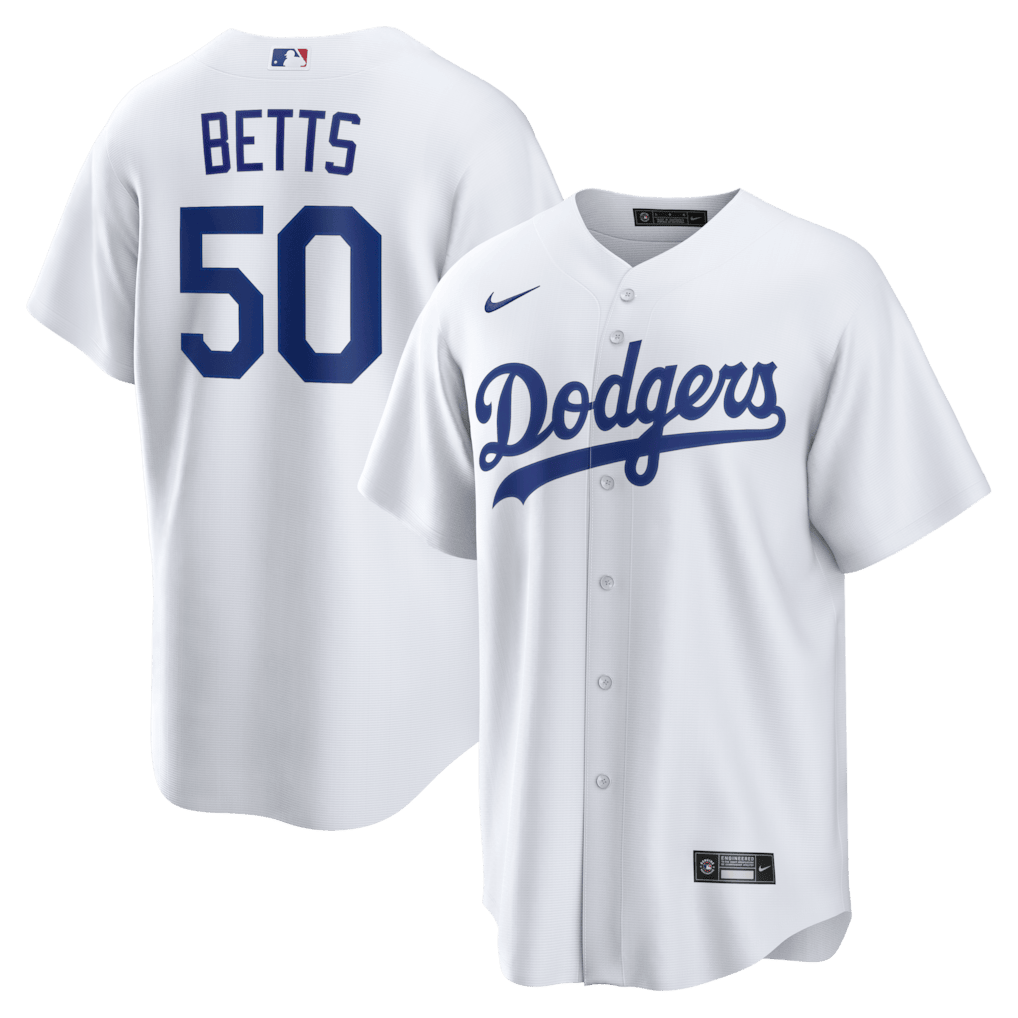 Mookie Betts 50 Los Angeles Dodgers 2026 Home Men Jersey - White