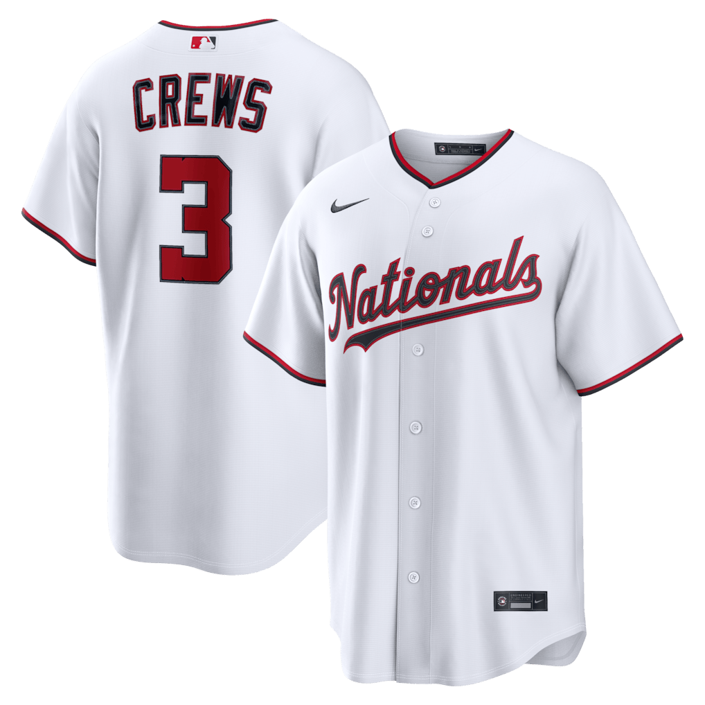Dylan Crews 3 Washington Nationals 2026 Home Men Jersey - White