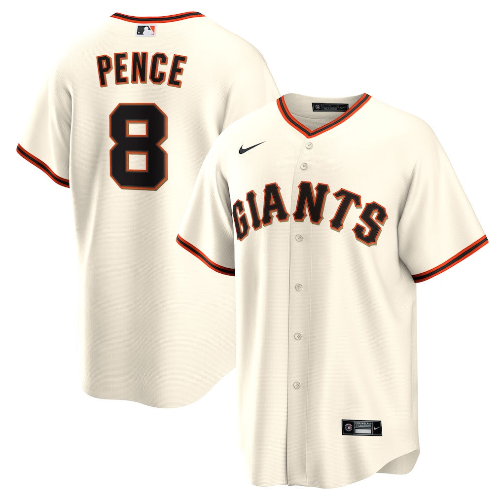 Hunter Pence 8 San Francisco Giants Home Retired Player Men Jersey - Cream