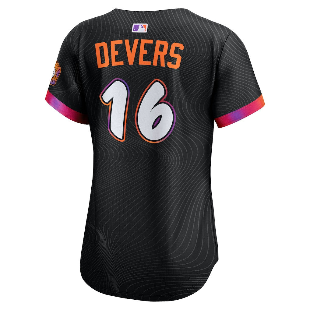 Rafael Devers 16 San Francisco Giants Women's 2025 City Connect Limited Player Jersey - Black