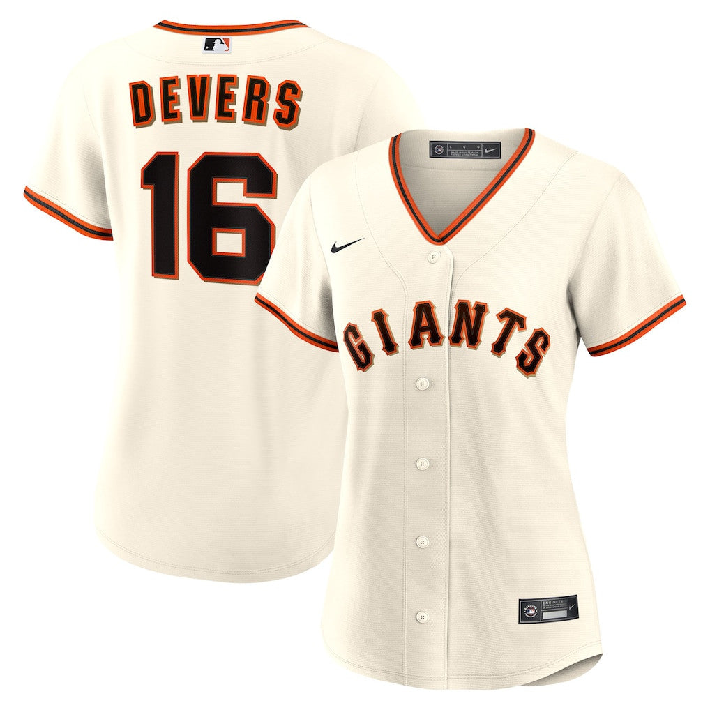 Rafael Devers 16 San Francisco Giants Women's Home Jersey - White