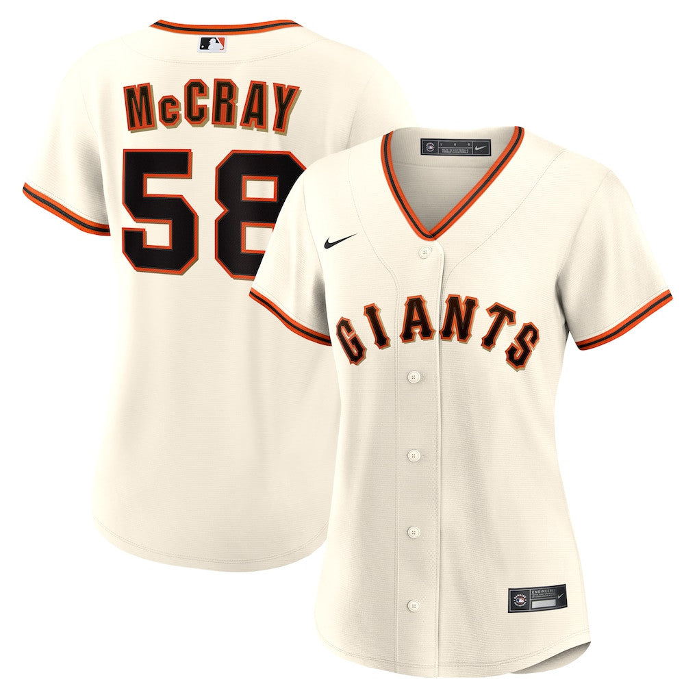 Grant McCray 58 San Francisco Giants Women's Home Jersey - White