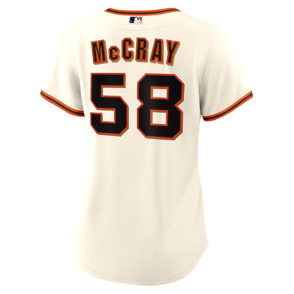 Grant McCray 58 San Francisco Giants Women's Home Jersey - White