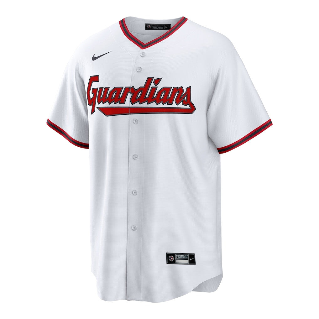 Chase DeLauter 24 Cleveland Guardians Home Men Jersey - White
