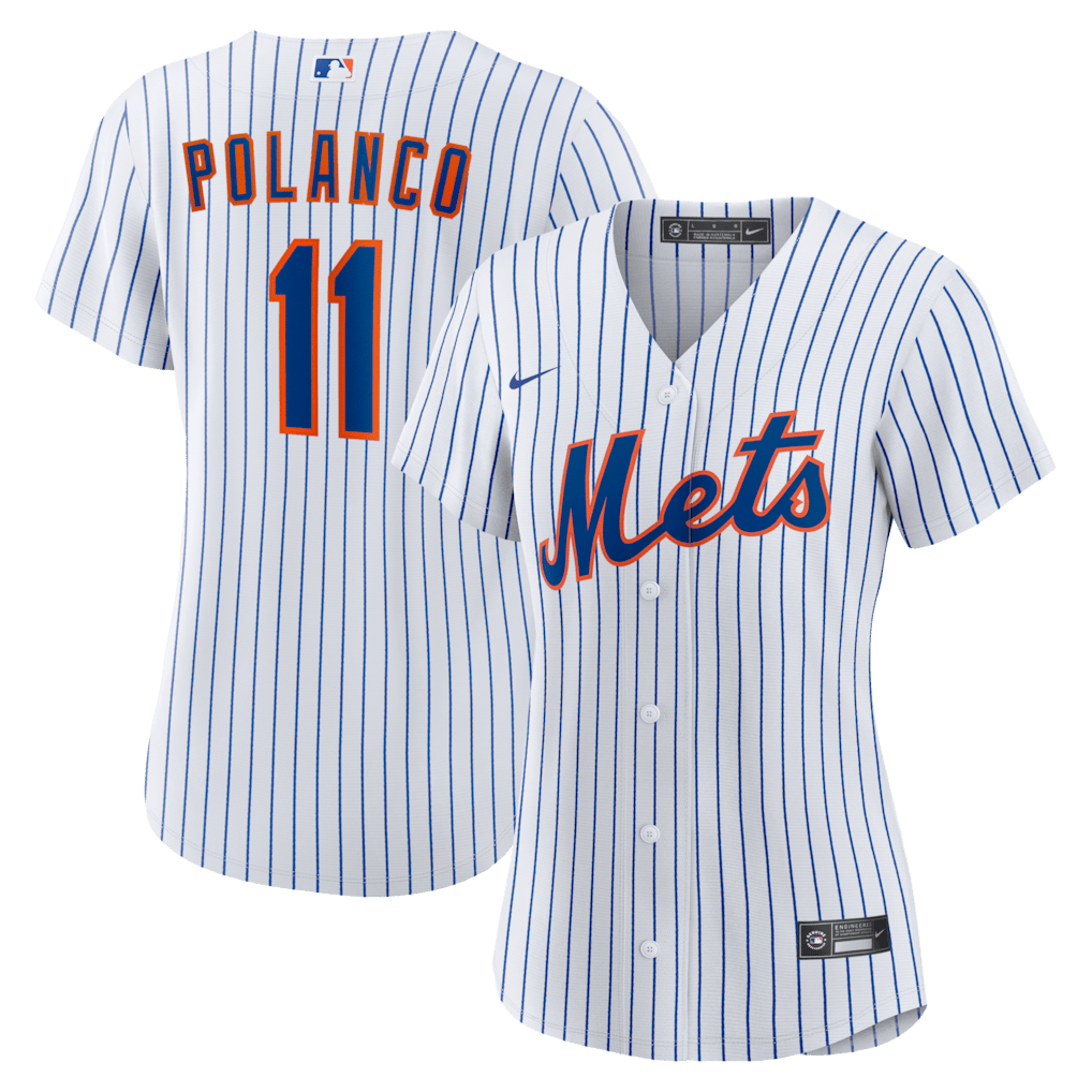 Jorge Polanco 11 New York Mets Women's Home Jersey - White