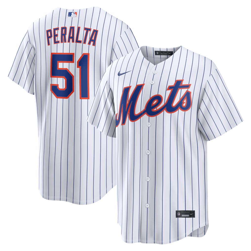 Freddy Peralta 51 New York Mets Home Men Jersey - White