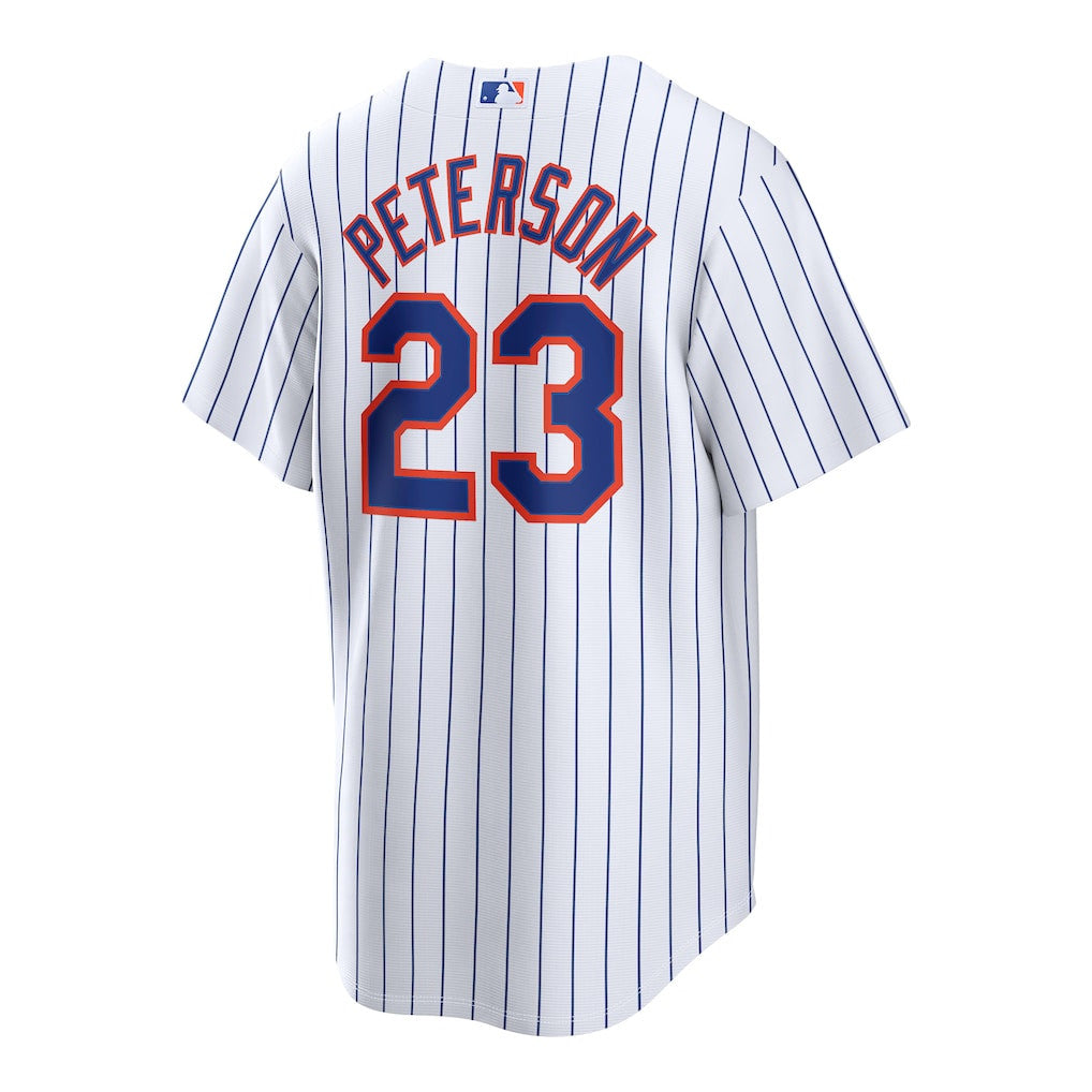 David Peterson 23 New York Mets Home Men Jersey - White