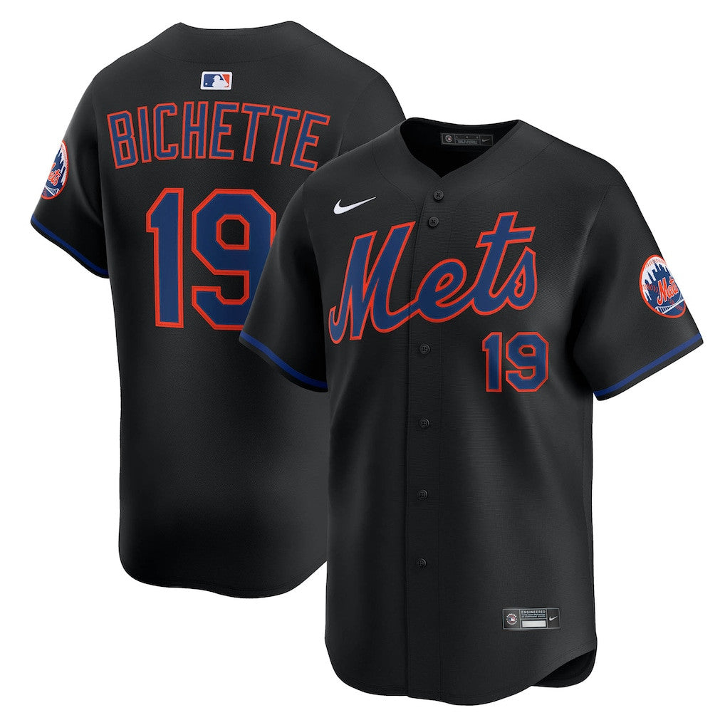 Bo Bichette 19 New York Mets Alternate Limited Men Jersey - Black