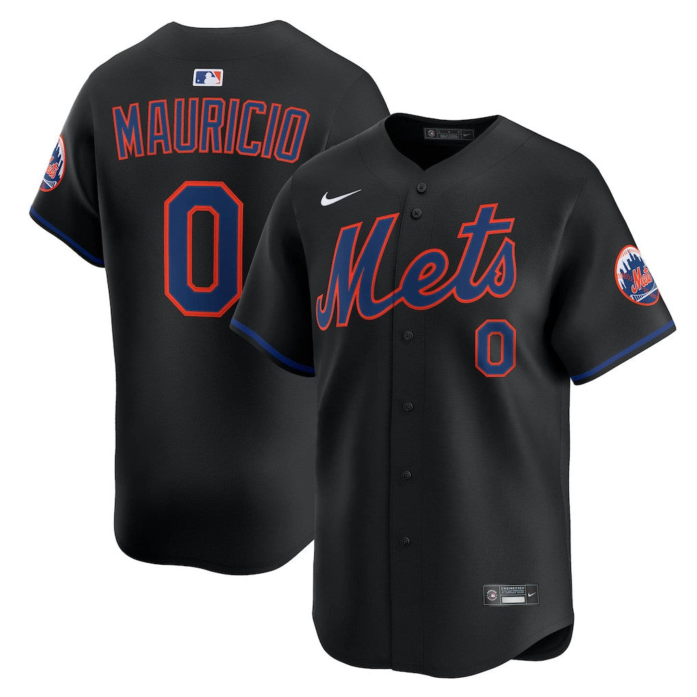 Ronny Mauricio 0 New York Mets Alternate Limited Men Jersey - Black