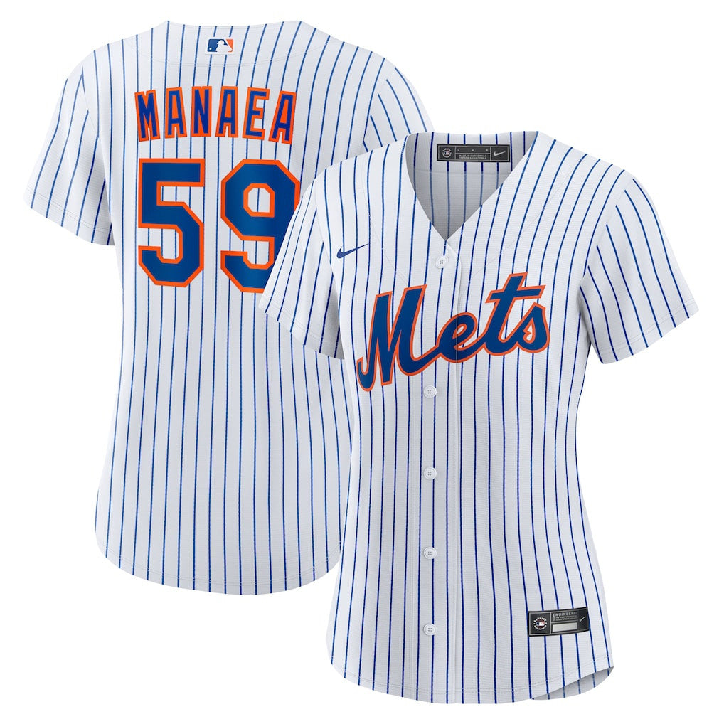 Sean Manaea 59 New York Mets Women's Home Jersey - White