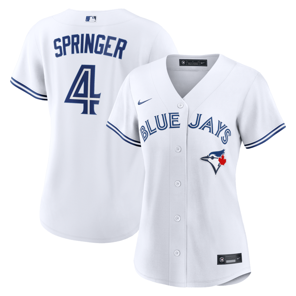 George Springer 4 Toronto Blue Jays Women's Home Jersey - White