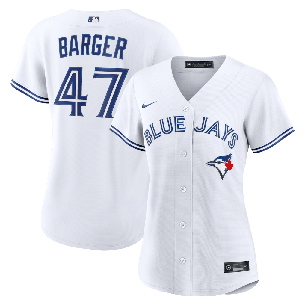 Addison Barger 47 Toronto Blue Jays Women's Home Jersey - White