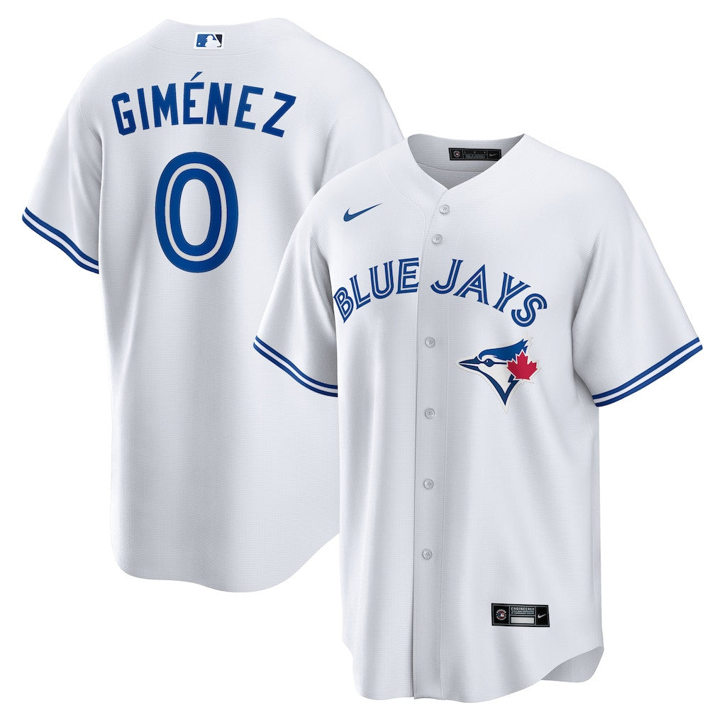 Andres Gimenez 0 Toronto Blue Jays Home Men Jersey - White