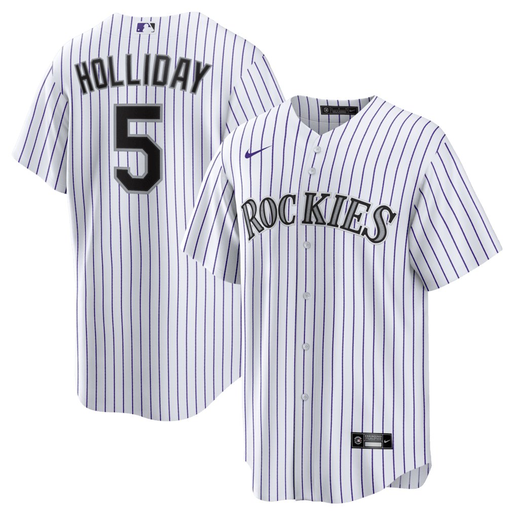 Matt Holliday 5 Colorado Rockies Home Retired Player Men Jersey - White