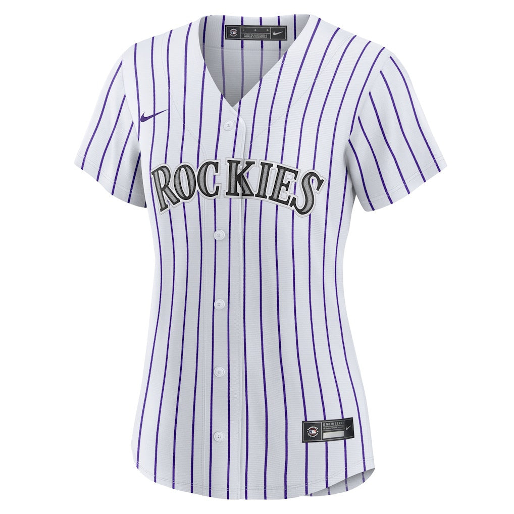 Tyler Freeman 2 Colorado Rockies Women's Home Jersey - White