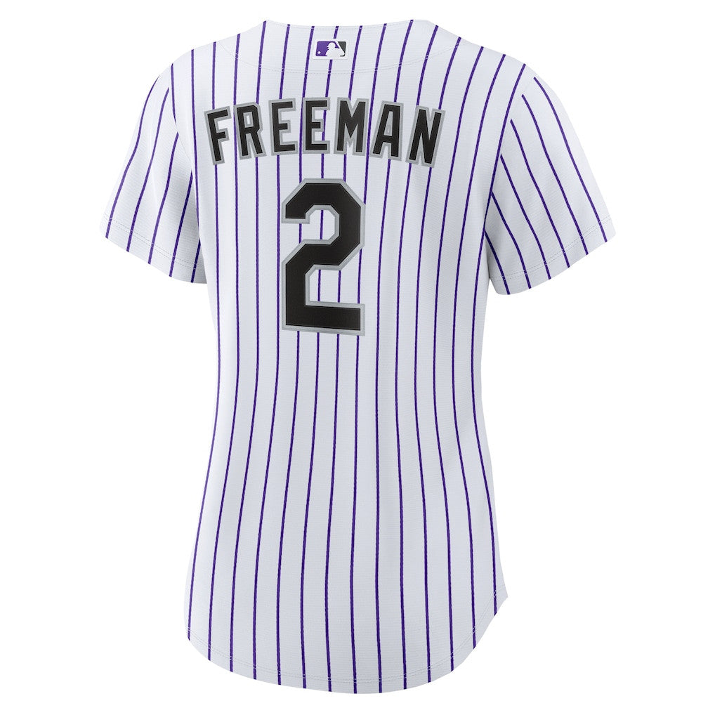 Tyler Freeman 2 Colorado Rockies Women's Home Jersey - White
