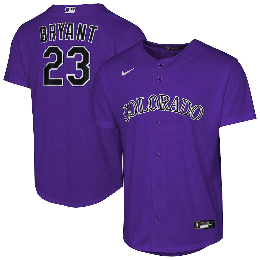 Kris Bryant 23 Colorado Rockies Alternate YOUTH Jersey - Purple