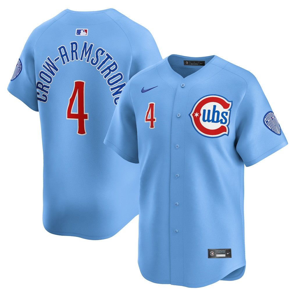 Pete Crow-Armstrong 4 Chicago Cubs Alternate Limited Player Men Jersey - Light Blue