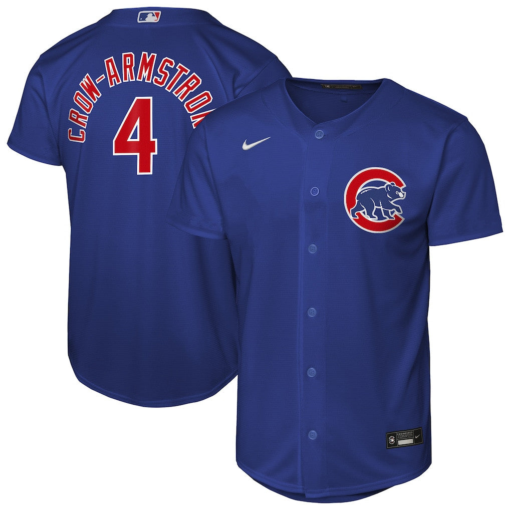 Pete Crow-Armstrong 4 Chicago Cubs Alternate YOUTH Jersey - Rush Blue