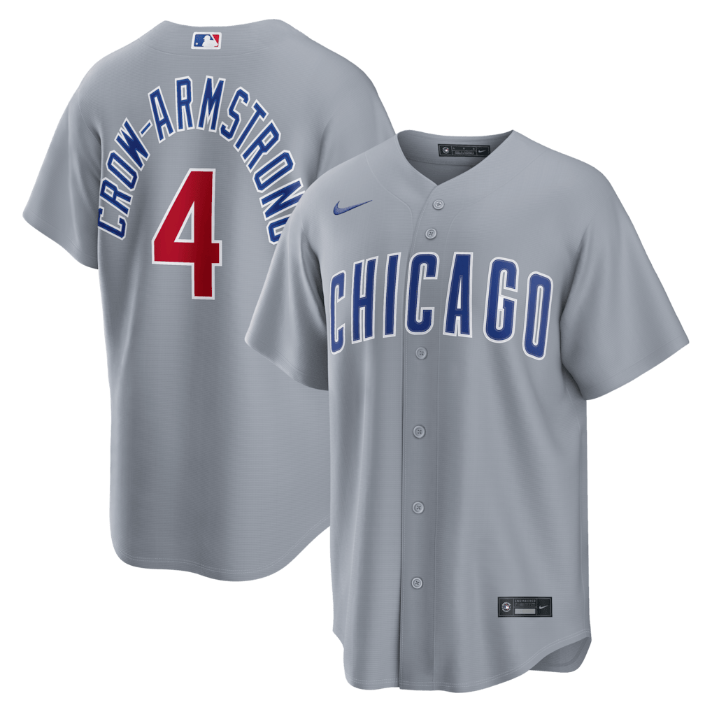 Pete Crow-Armstrong 4 Chicago Cubs Road Men Jersey - Gray