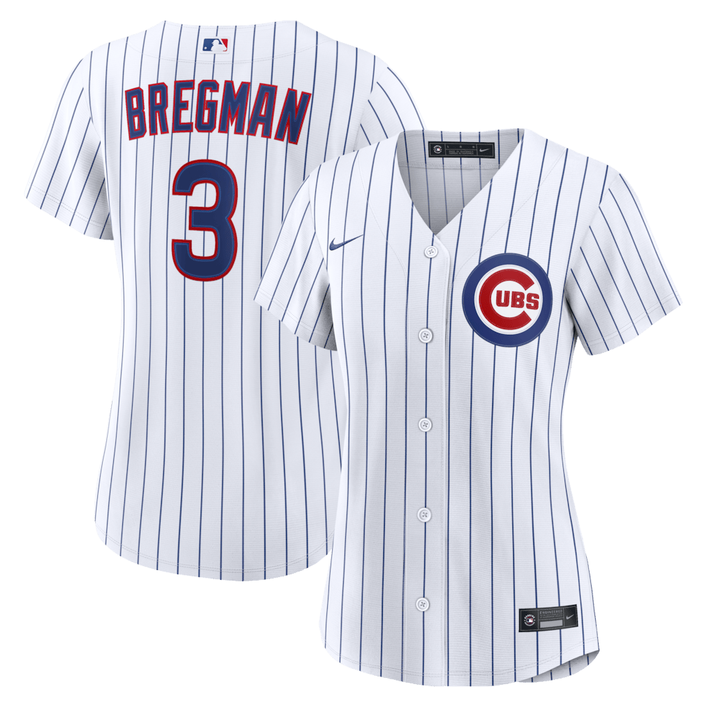 Alex Bregman 3 Chicago Cubs Women's Home Jersey - White
