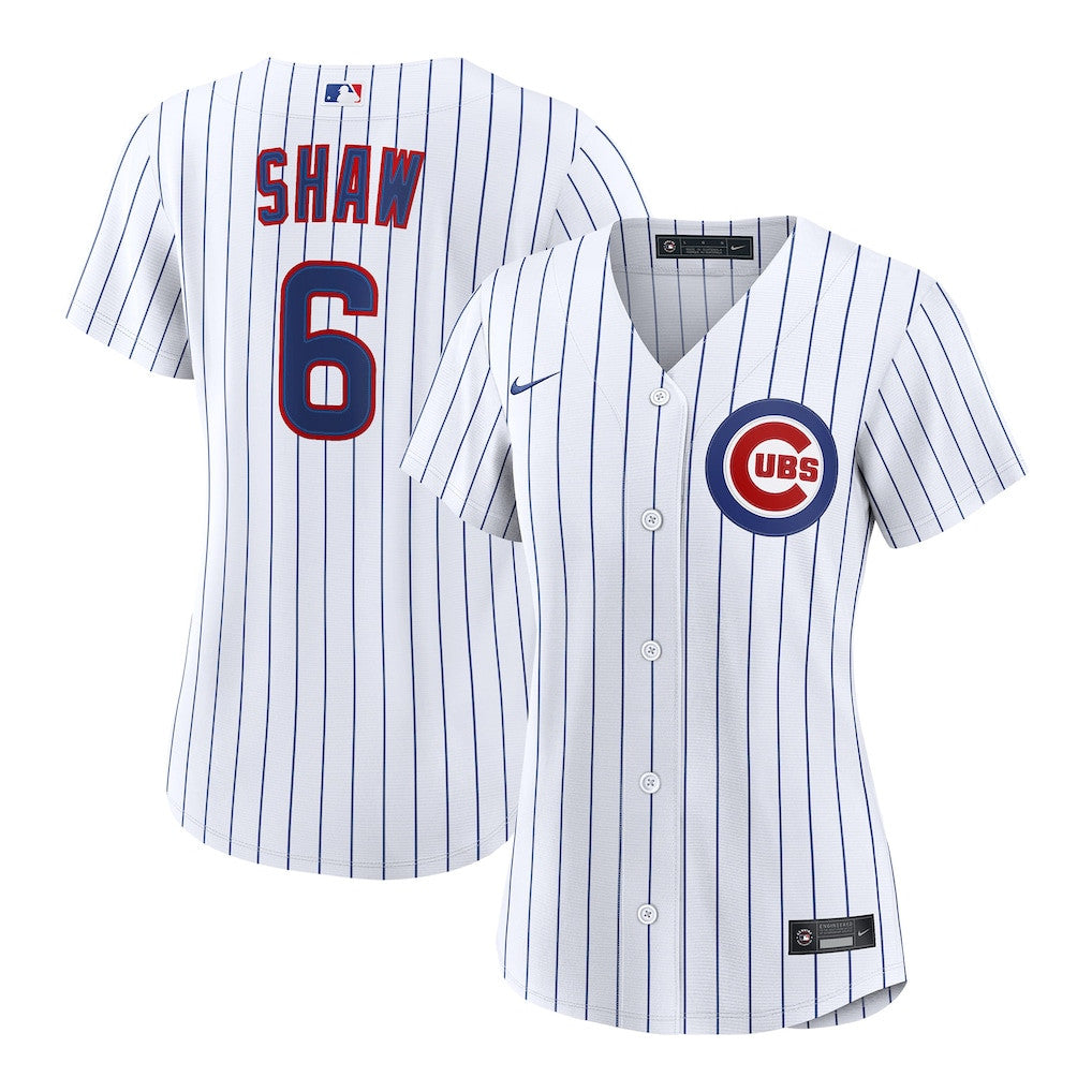Matt Shaw 6 Chicago Cubs Women's Home Jersey - White