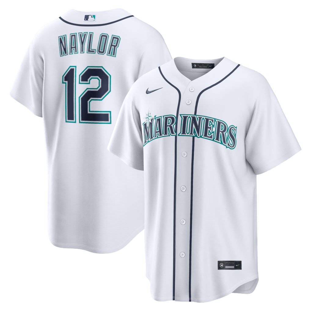 Josh Naylor 12 Seattle Mariners Home Men Jersey - White