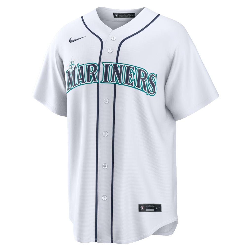 Josh Naylor 12 Seattle Mariners Home Men Jersey - White