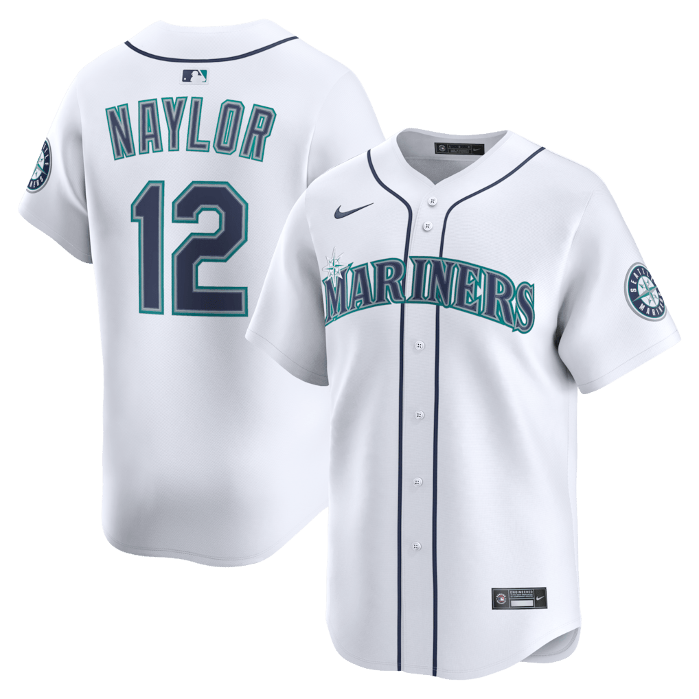 Josh Naylor 12 Seattle Mariners Home Limited Men Jersey - White