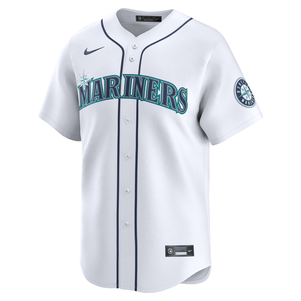Josh Naylor 12 Seattle Mariners Home Limited Men Jersey - White
