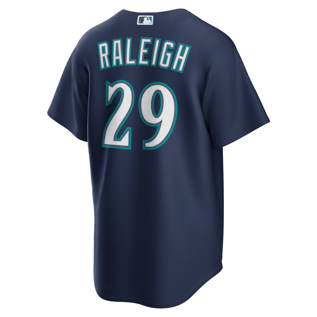 Cal Raleigh 29 Seattle Mariners Road Men Jersey - Navy