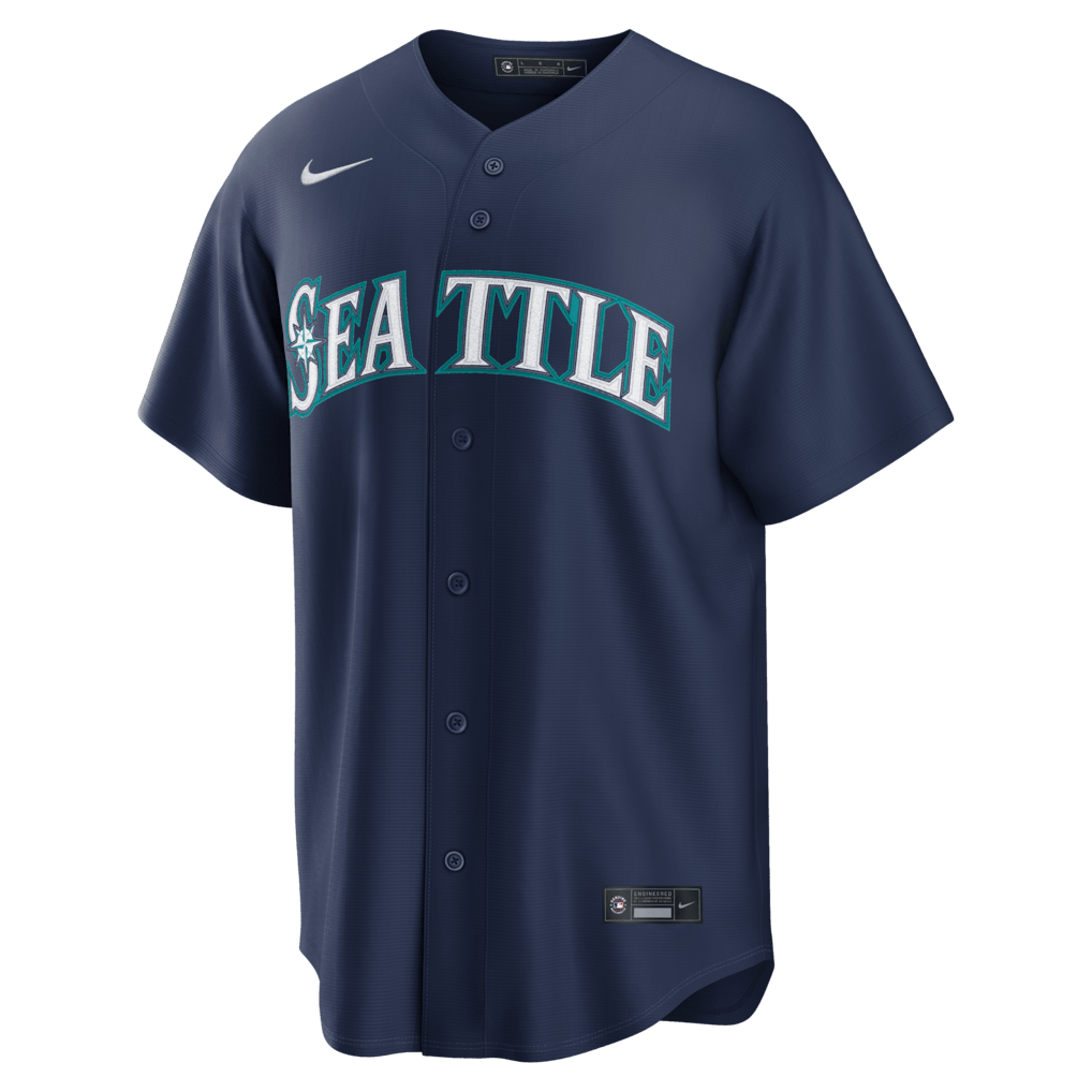 Cal Raleigh 29 Seattle Mariners Road Men Jersey - Navy