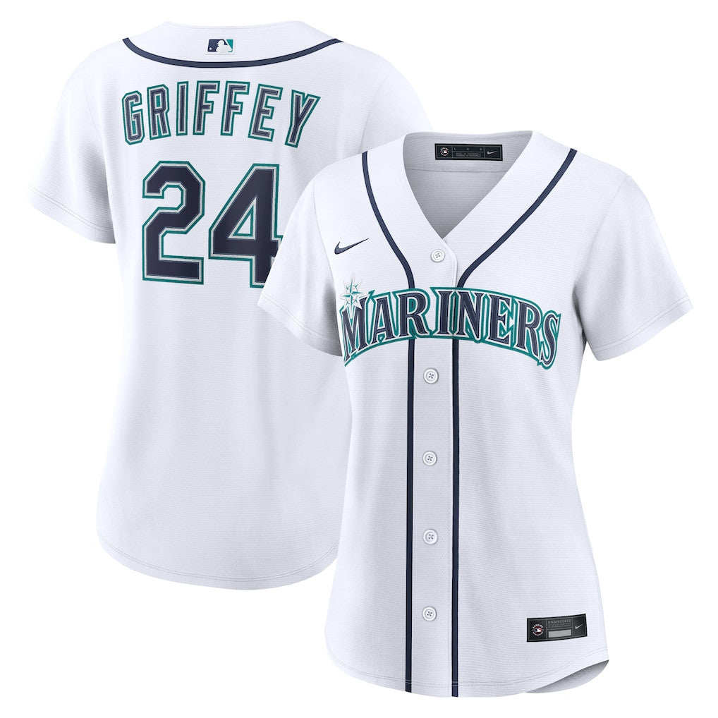 Ken Griffey Jr. 24 Seattle Mariners Women's Home Jersey - White