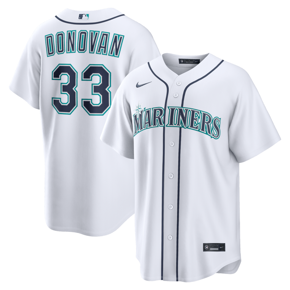 Brendan Donovan 33 Seattle Mariners Home Men Jersey - White