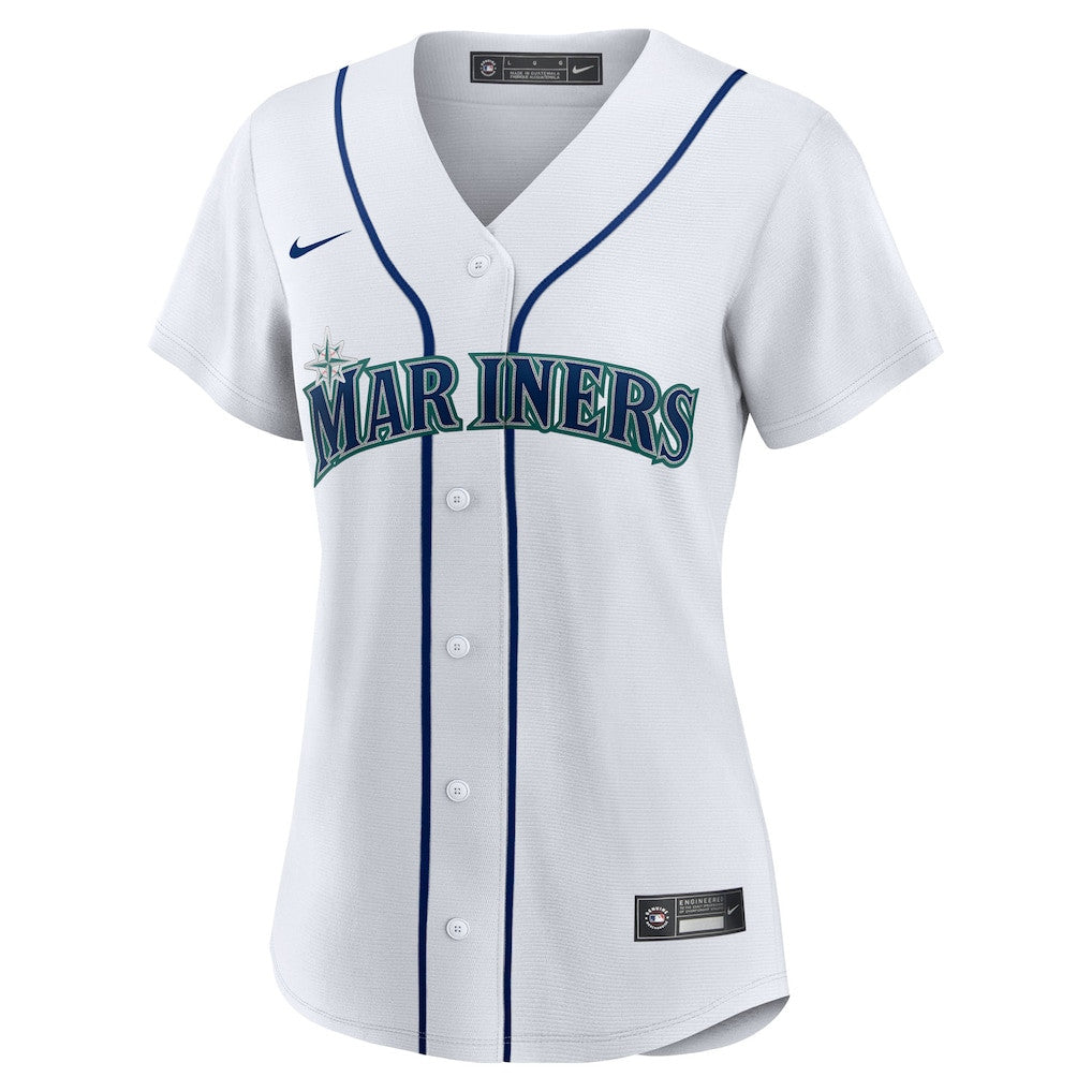 Bryan Woo 22 Seattle Mariners Women's Home Jersey - White