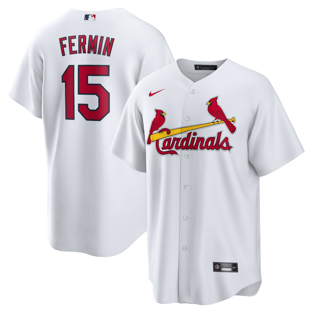 José Fermín 15 St. Louis Cardinals Home Men Jersey - White