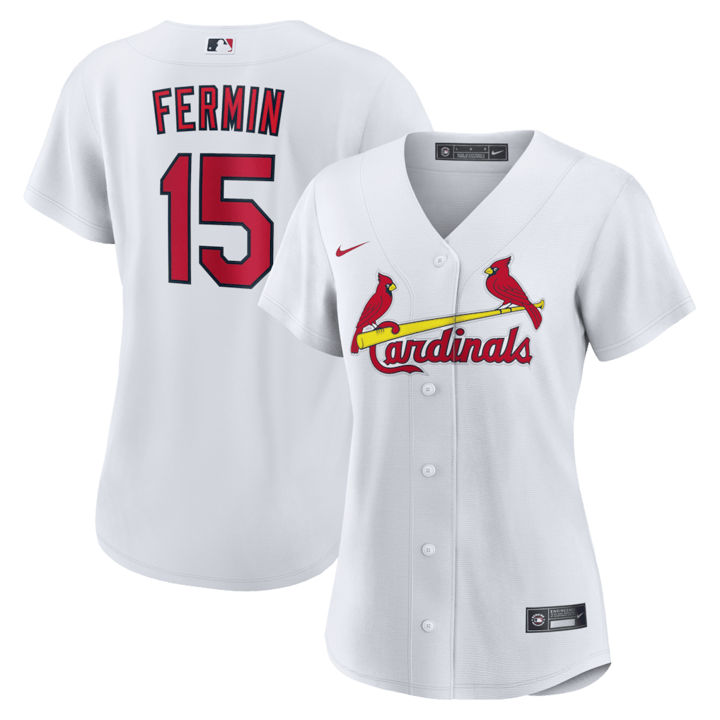 José Fermín 15 St. Louis Cardinals Women's Home Jersey - White