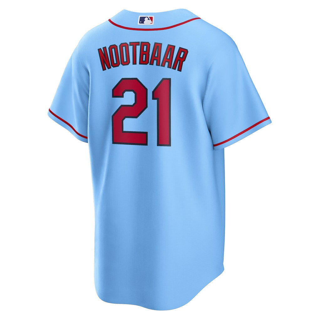 Lars Nootbaar 21 St. Louis Cardinals Alternate Men Jersey - Light Blue