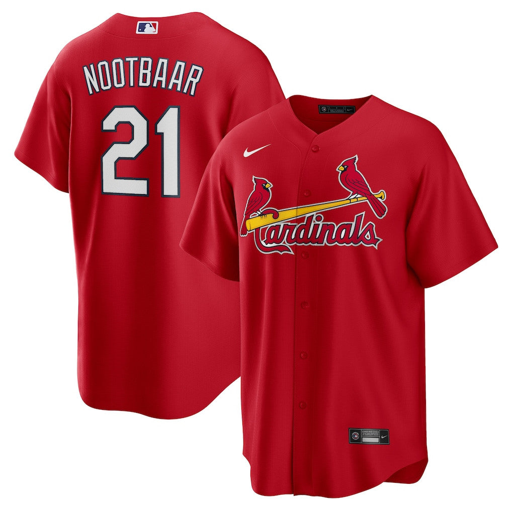 Lars Nootbaar 21 St. Louis Cardinals Alternate Player Men Jersey - Red