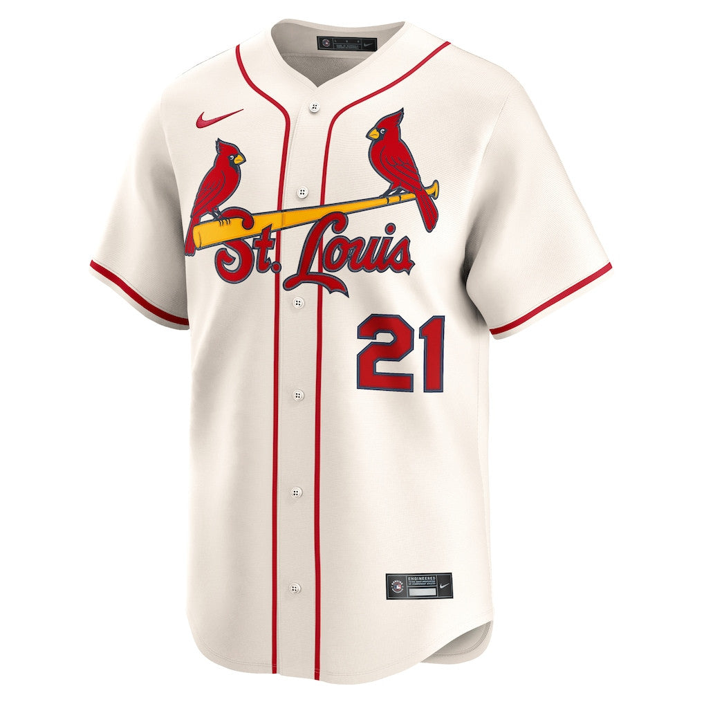 Lars Nootbaar 21 St. Louis Cardinals Alternate 2 Limited Men Jersey - Cream